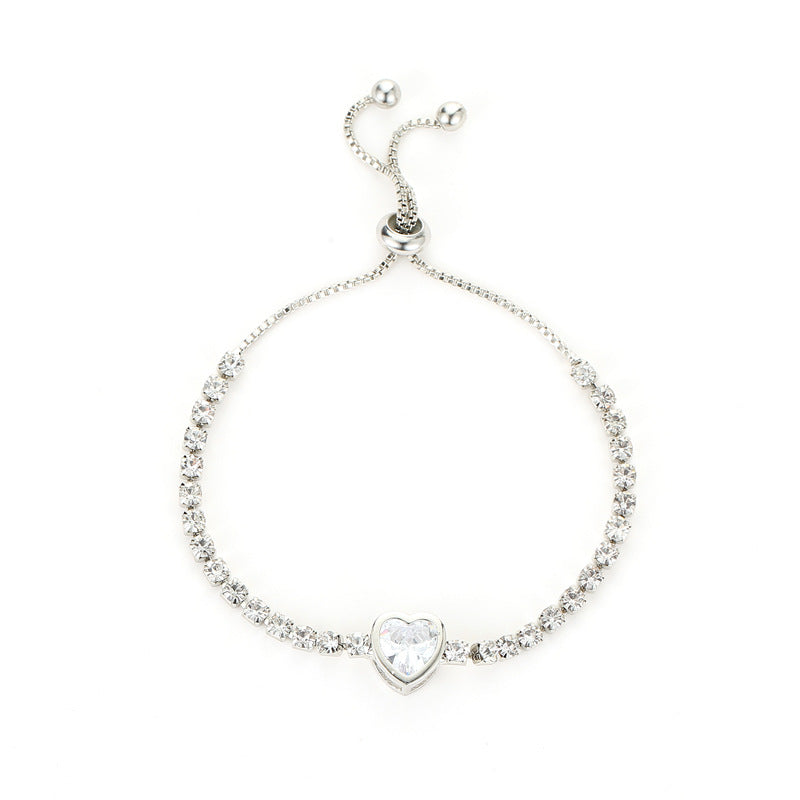 Pulsera Cobre Zircon Corazon al por mayor